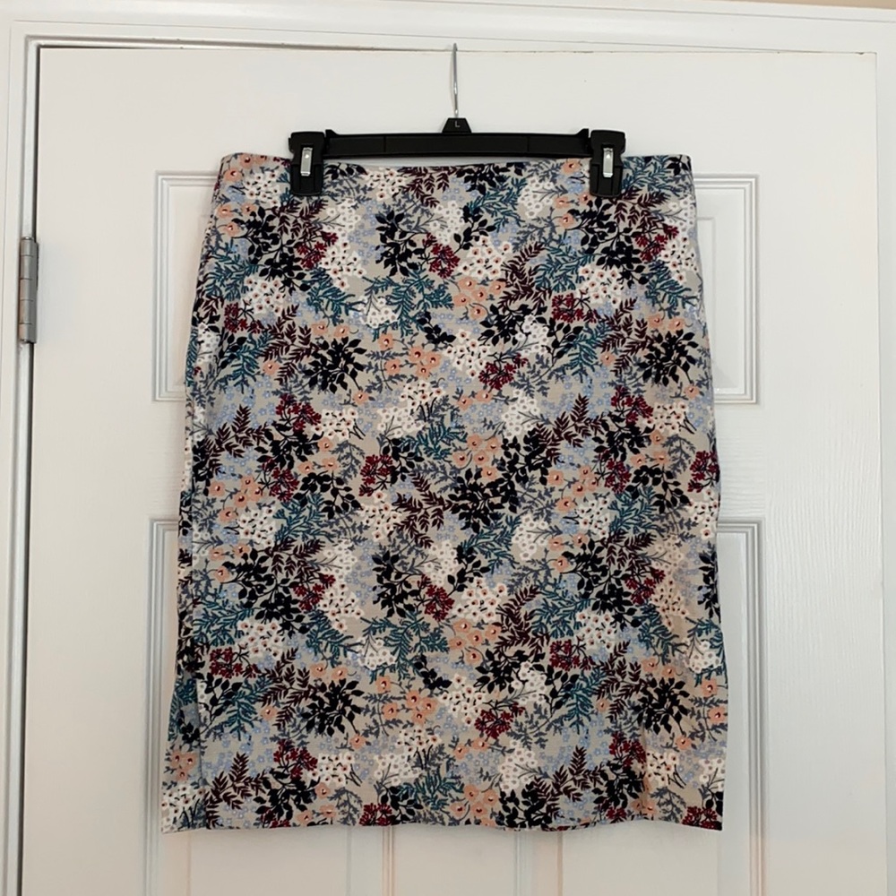 Loft Floral Pencil Skirt Size 12